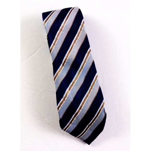 Donald J. Trump Signature Collection Men's Striped Print Silk Neck Tie - Picture 1 of 8